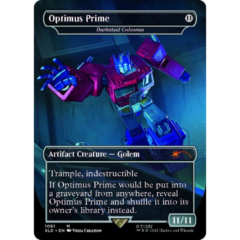 Darksteel Colossus - Optimus Prime (Borderless) [Secret Lair Drop Series]