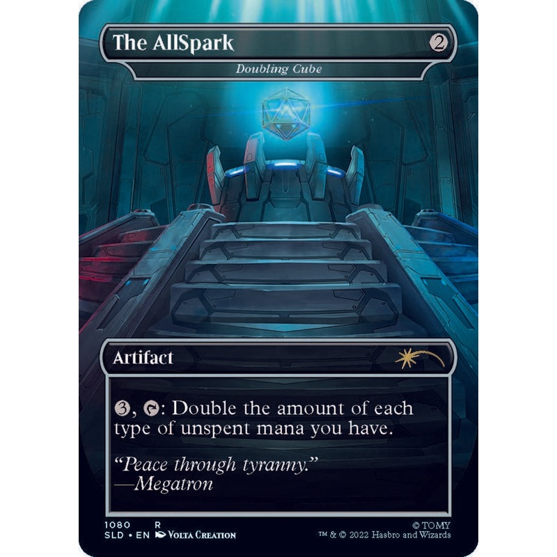 Doubling Cube - The AllSpark (Borderless Megatron) [Secret Lair Drop Series]