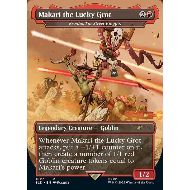 Makari the Lucky Grot - Krenko, Tin Street Kingpin (Borderless) [Secret Lair Drop Series]
