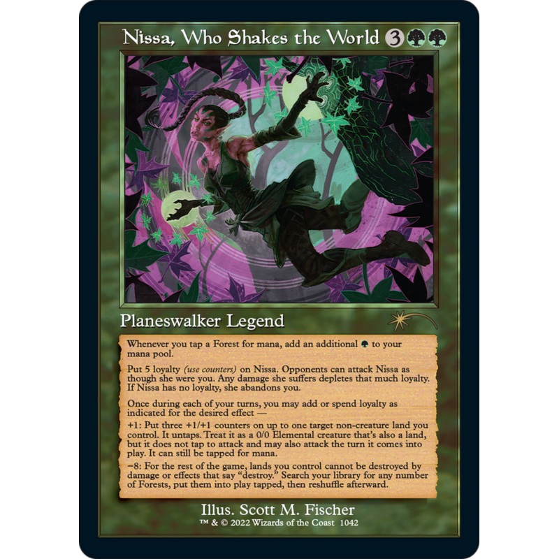 Nissa, Who Shakes the World (Retro) [Secret Lair Drop Series]