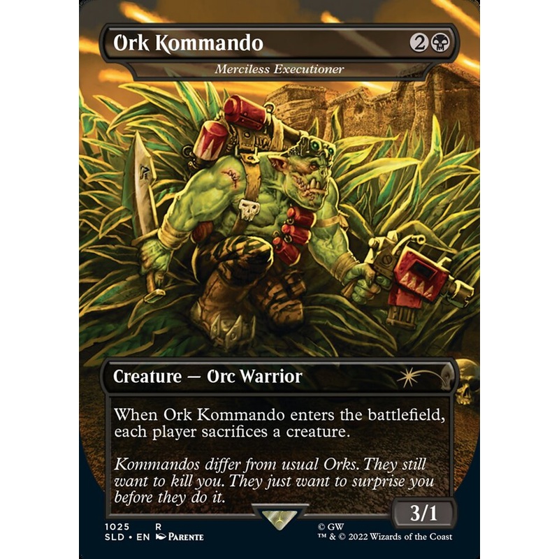 Ork Kommando - Merciless Executioner (Borderless) [Secret Lair Drop Series]