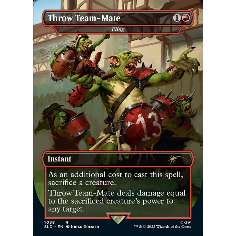 Throw Team-Mate - Fling (Borderless) [Secret Lair Drop Series]