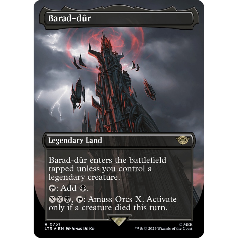 Barad-dur (0751) (Borderless) (Surge Foil) [The Lord of the Rings: Tales of Middle-Earth]