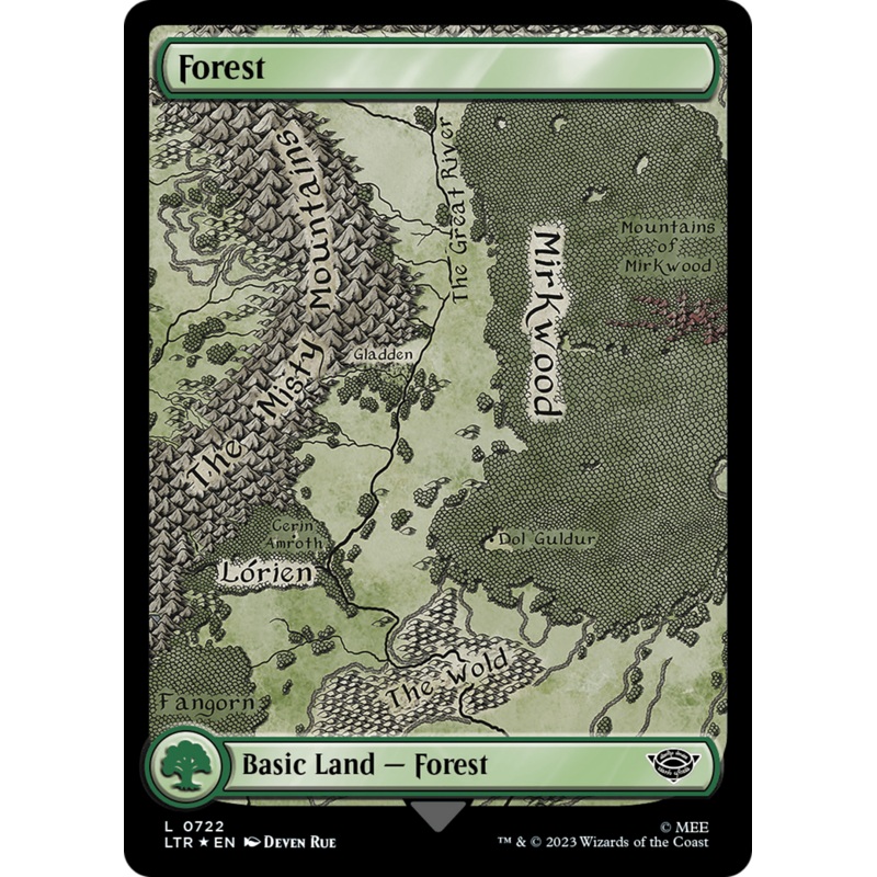 Forest (0722) (Surge Foil) [The Lord of the Rings: Tales of Middle-Earth]