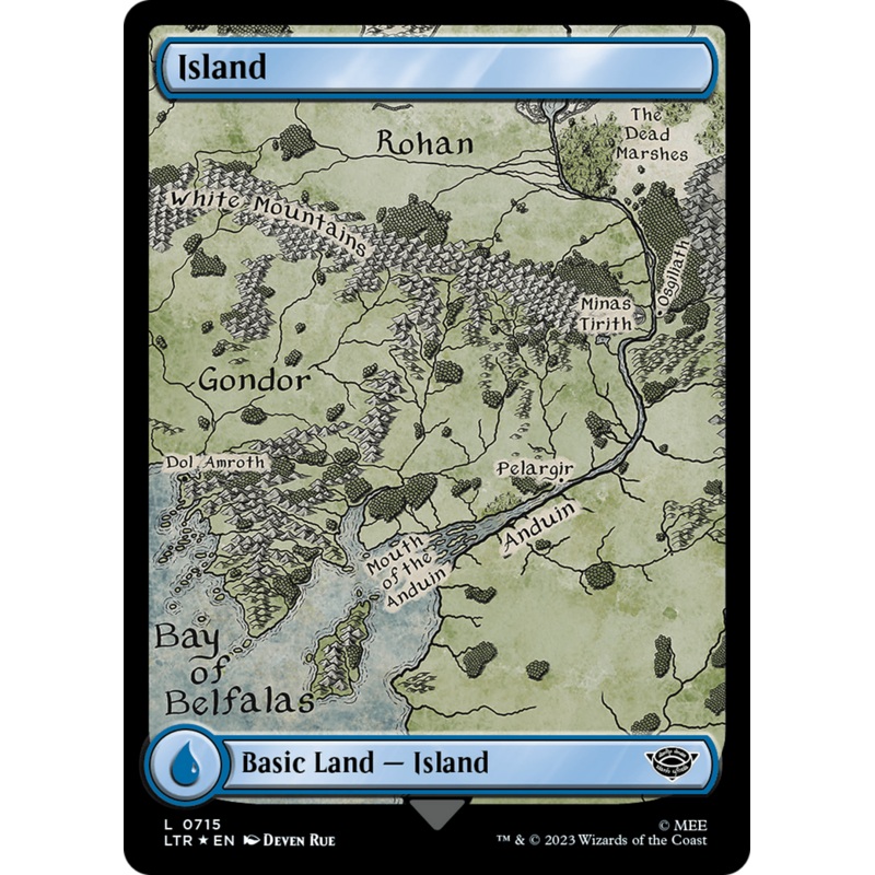 Island (0715) (Surge Foil) [The Lord of the Rings: Tales of Middle-Earth]