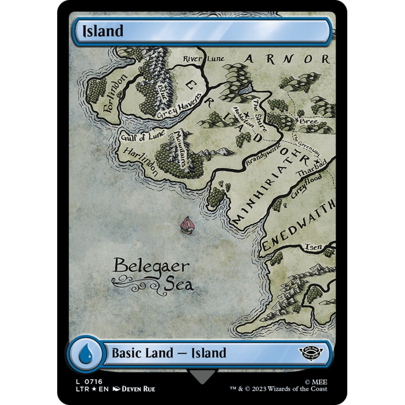 Island (0716) (Surge Foil) [The Lord of the Rings: Tales of Middle-Earth]