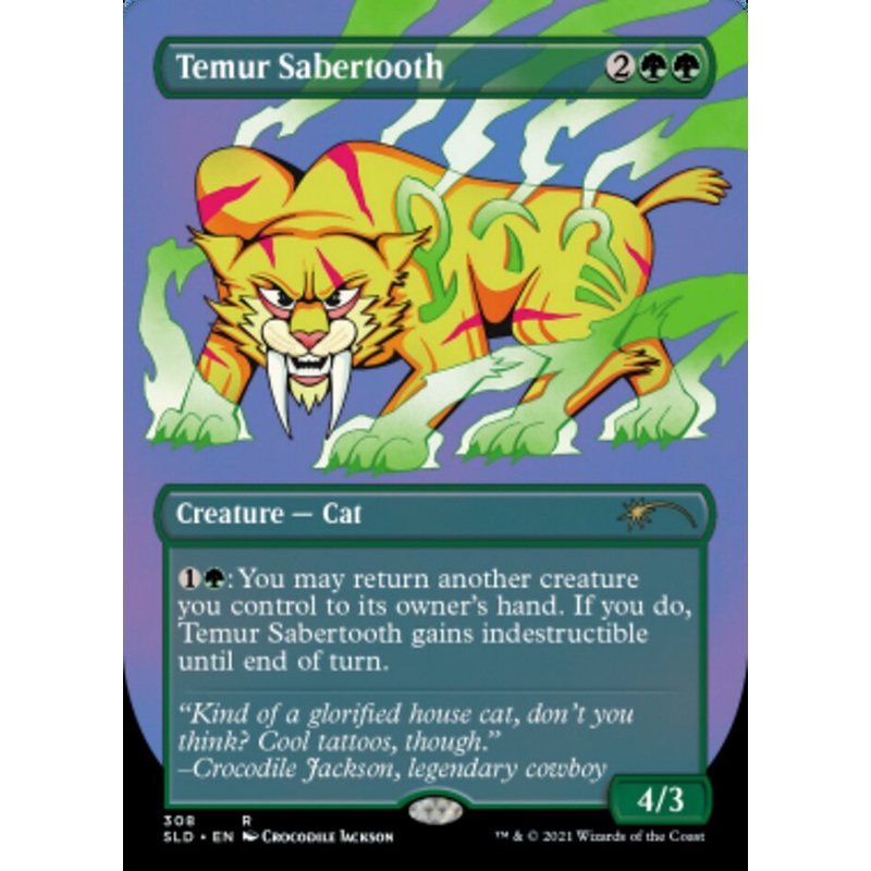 Temur Sabertooth (Borderless) [Secret Lair Drop Series]