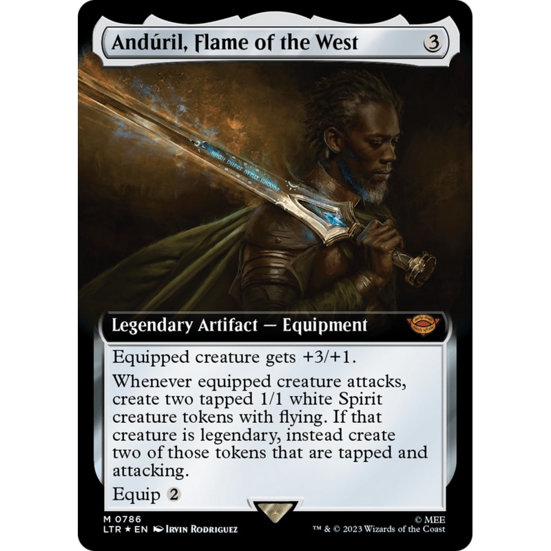 Anduril, Flame of the West (Extended Art) (Surge Foil) [The Lord of the Rings: Tales of Middle-Earth]