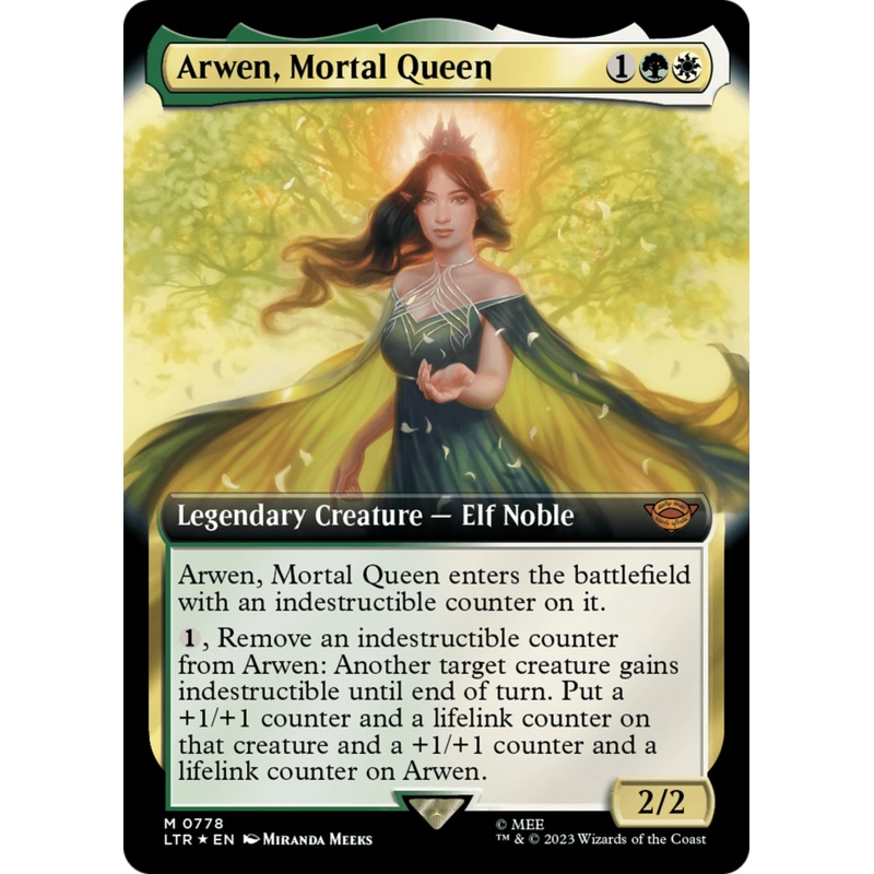 Arwen, Mortal Queen (Extended Art) (Surge Foil) [The Lord of the Rings: Tales of Middle-Earth]