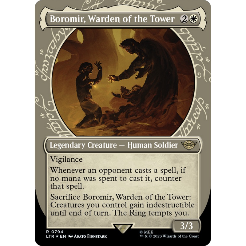 Boromir, Warden of the Tower (Showcase) (Surge Foil) [The Lord of the Rings: Tales of Middle-Earth]