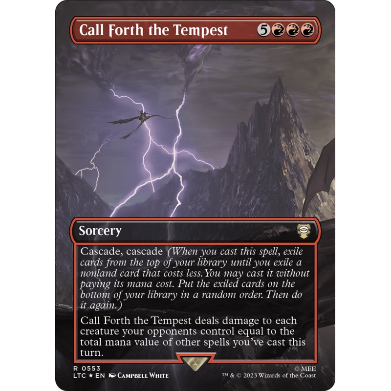 Call Forth the Tempest (Borderless) (Surge Foil) [The Lord of the Rings: Tales of Middle-Earth Commander]