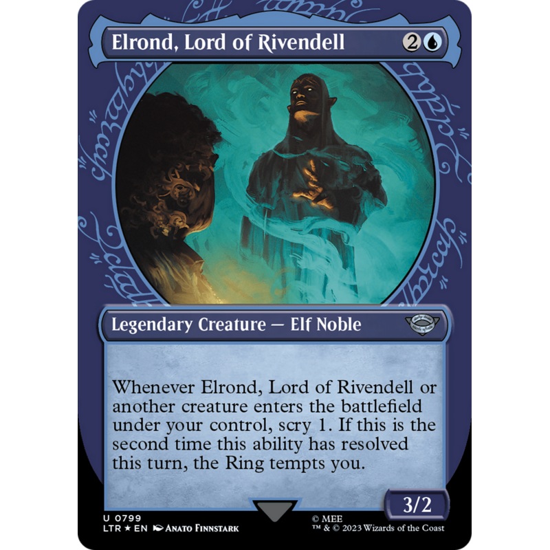 Elrond, Lord of Rivendell (Showcase) (Surge Foil) [The Lord of the Rings: Tales of Middle-Earth]