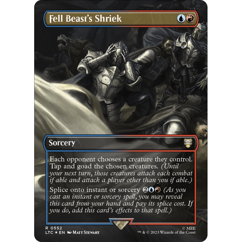 Fell Beast's Shriek (Borderless) (Surge Foil) [The Lord of the Rings: Tales of Middle-Earth Commander]
