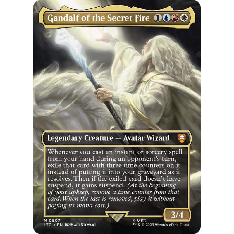 Gandalf of the Secret Fire (Borderless) [The Lord of the Rings: Tales of Middle-Earth Commander]