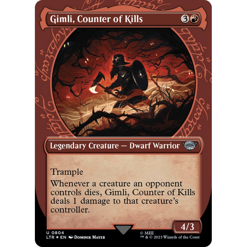 Gimli, Counter of Kills (Showcase) (Surge Foil) [The Lord of the Rings: Tales of Middle-Earth]