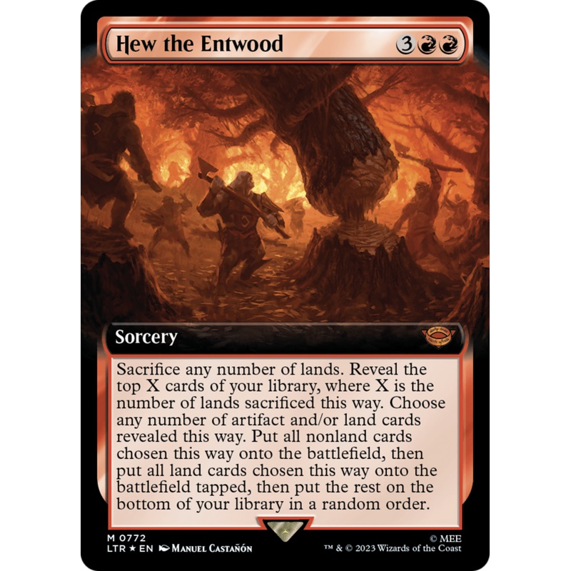 Hew the Entwood (Extended Art) (Surge Foil) [The Lord of the Rings: Tales of Middle-Earth]