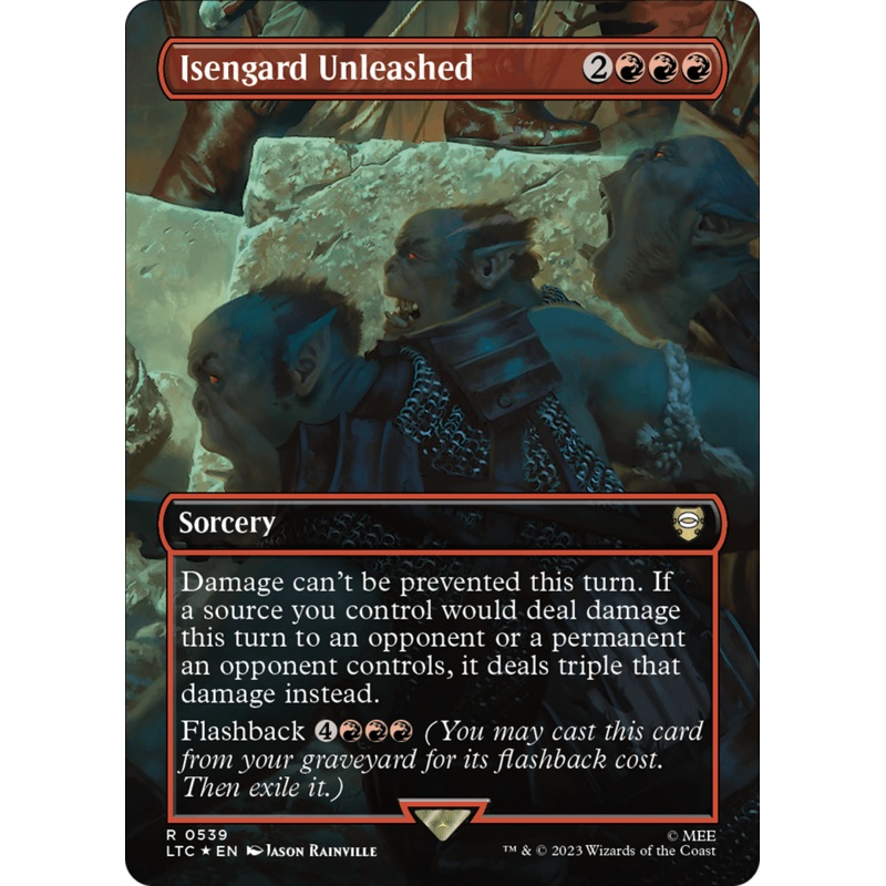 Isengard Unleashed (Borderless) (Surge Foil) [The Lord of the Rings: Tales of Middle-Earth Commander]