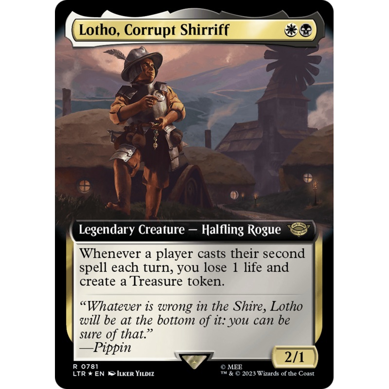 Lotho, Corrupt Shirriff (Extended Art) (Surge Foil) [The Lord of the Rings: Tales of Middle-Earth]