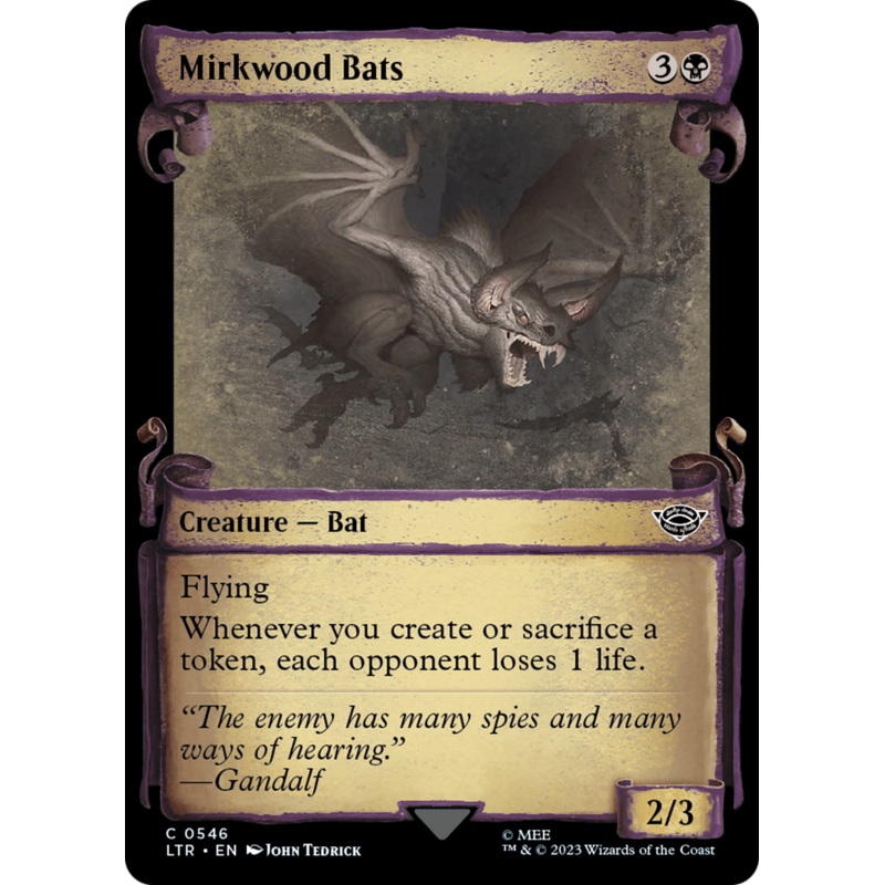 Mirkwood Bats [The Lord of the Rings: Tales of Middle-Earth Showcase Scrolls]