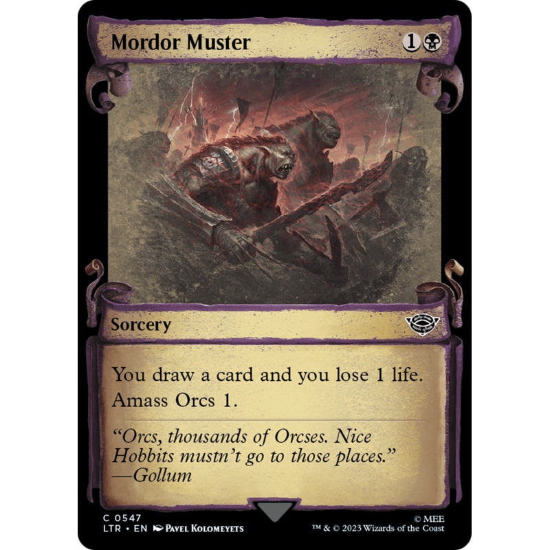 Mordor Muster [The Lord of the Rings: Tales of Middle-Earth Showcase Scrolls]