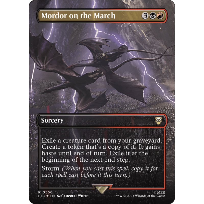 Mordor on the March (Borderless) (Surge Foil) [The Lord of the Rings: Tales of Middle-Earth Commander]