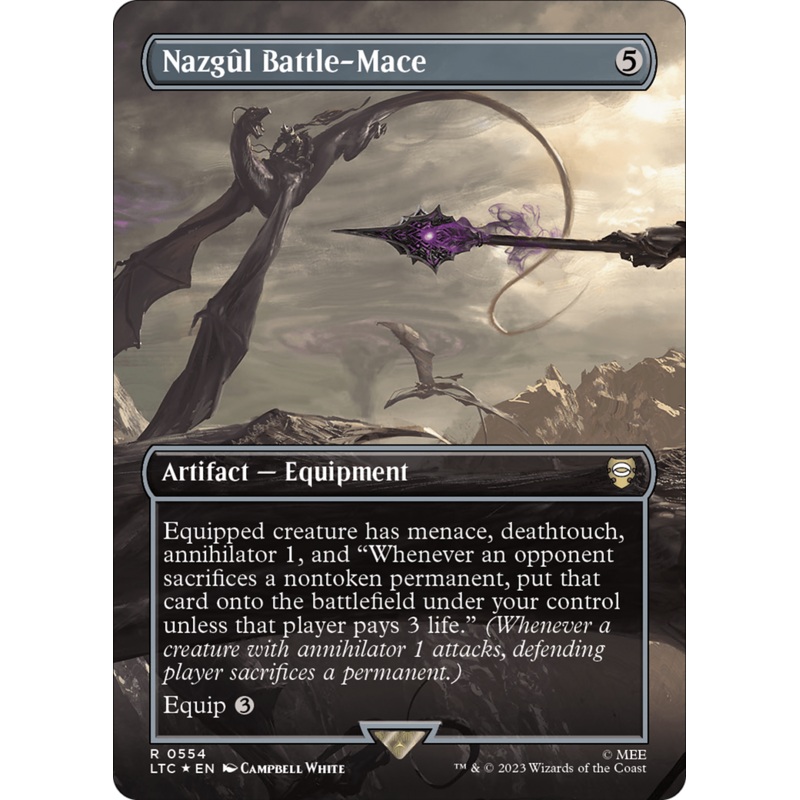 Nazgul Battle-Mace (Borderless) (Surge Foil) [The Lord of the Rings: Tales of Middle-Earth Commander]
