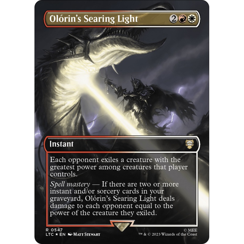Olorin's Searing Light (Borderless) (Surge Foil) [The Lord of the Rings: Tales of Middle-Earth Commander]