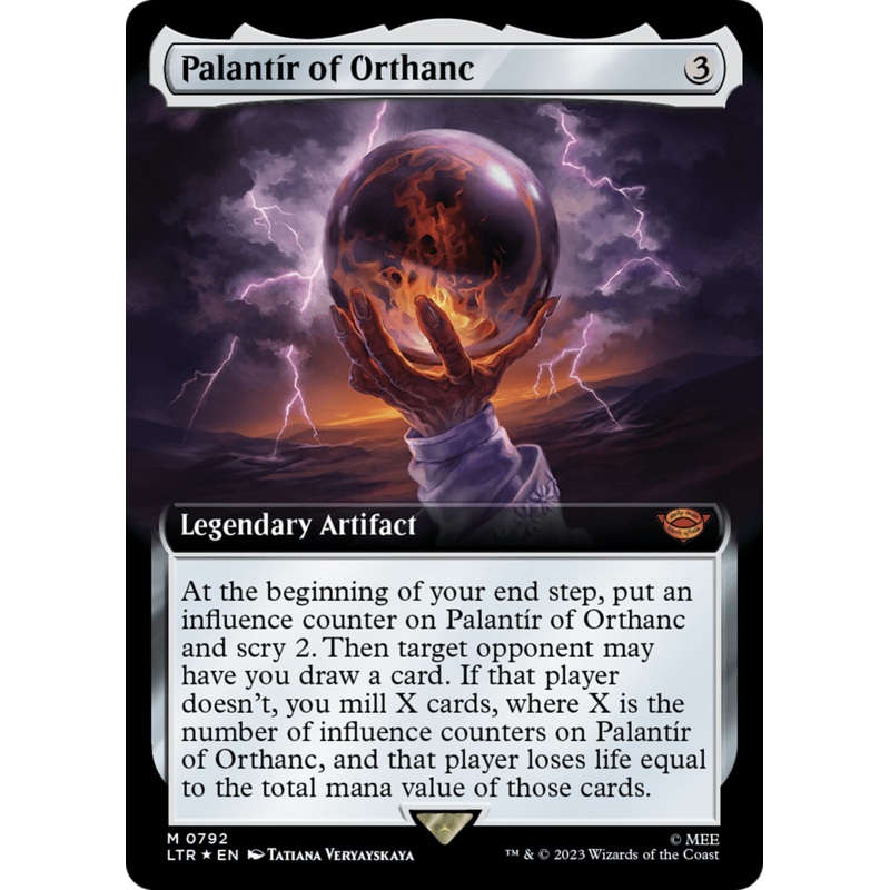 Palantir of Orthanc (Extended Art) (Surge Foil) [The Lord of the Rings: Tales of Middle-Earth]