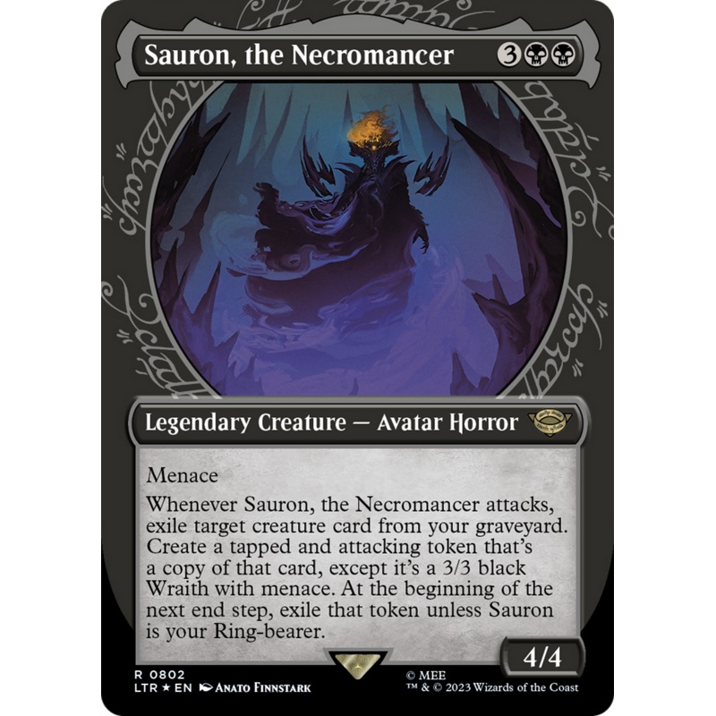 Sauron, the Necromancer (Showcase) (Surge Foil) [The Lord of the Rings: Tales of Middle-Earth]