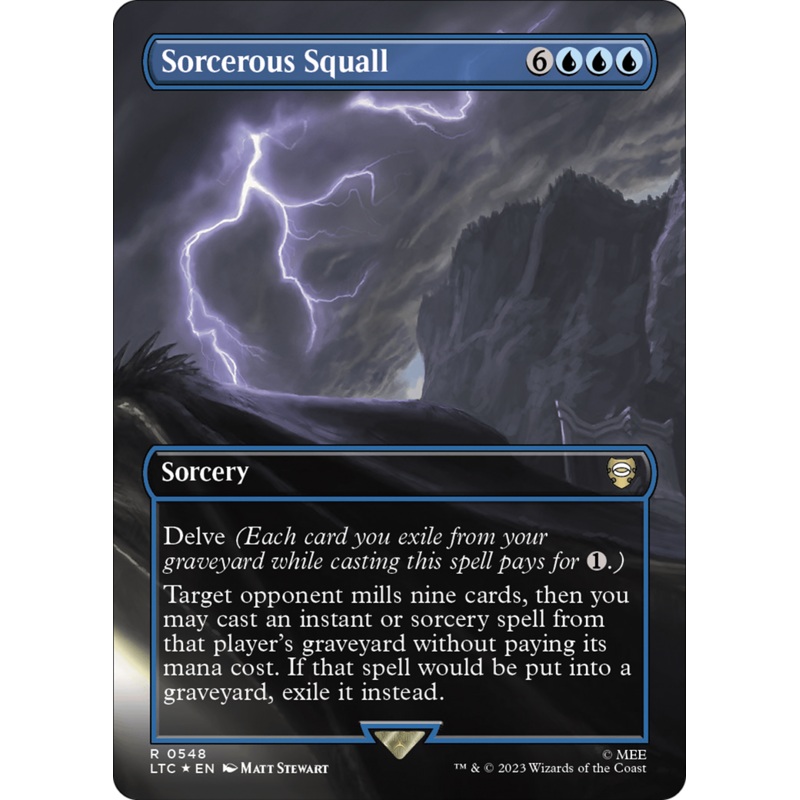 Sorcerous Squall (Borderless) (Surge Foil) [The Lord of the Rings: Tales of Middle-Earth Commander]