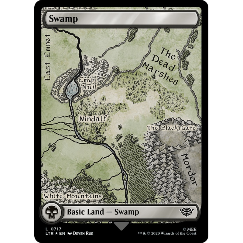 Swamp (0717) (Surge Foil) [The Lord of the Rings: Tales of Middle-Earth]