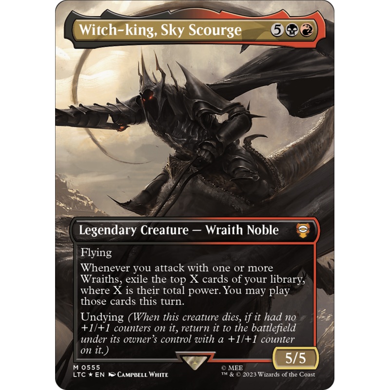 Witch-king, Sky Scourge (Borderless) (Surge Foil) [The Lord of the Rings: Tales of Middle-Earth Commander]