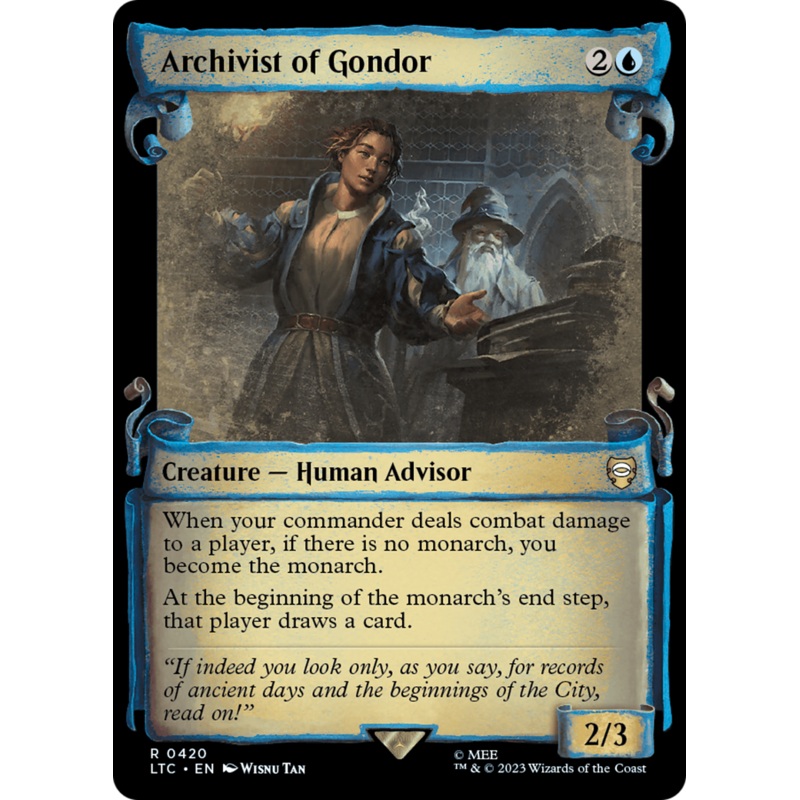 Archivist of Gondor [The Lord of the Rings: Tales of Middle-Earth Commander Showcase Scrolls]