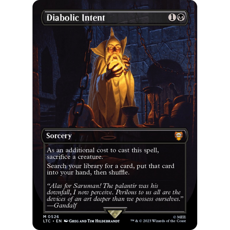 Diabolic Intent (Borderless) [The Lord of the Rings: Tales of Middle-Earth Commander]