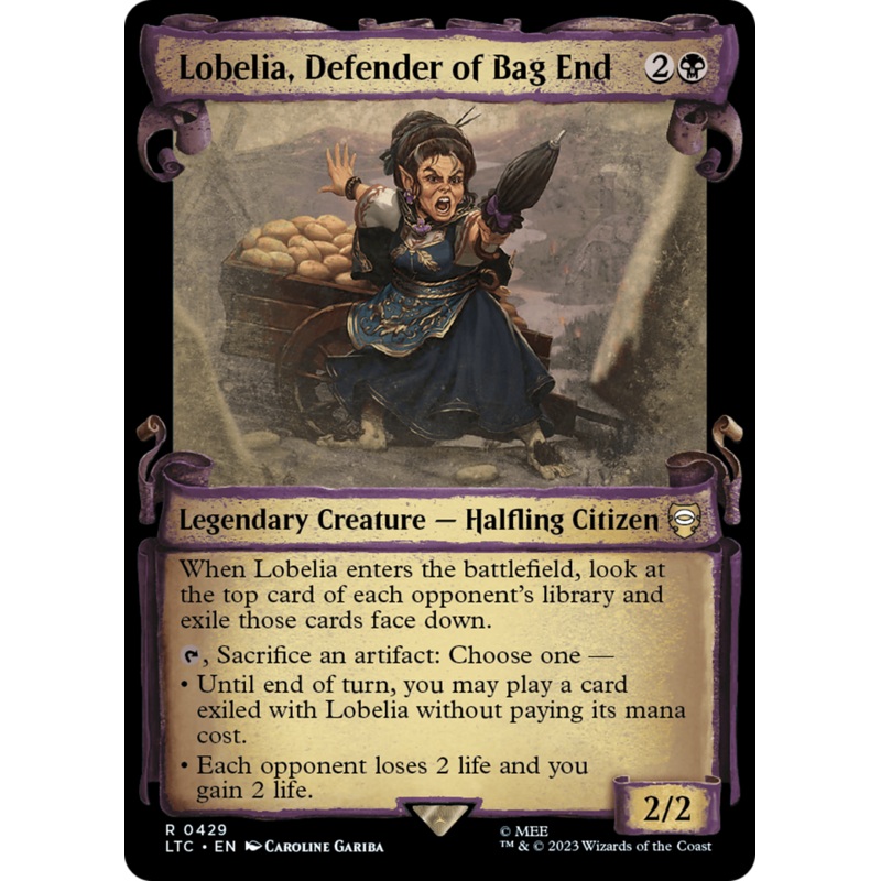 Lobelia, Defender of Bag End [The Lord of the Rings: Tales of Middle-Earth Commander Showcase Scrolls]