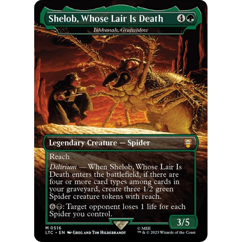 Shelob, Whose Lair Is Death - Ishkanah, Grafwidow (Borderless) [The Lord of the Rings: Tales of Middle-Earth Commander]