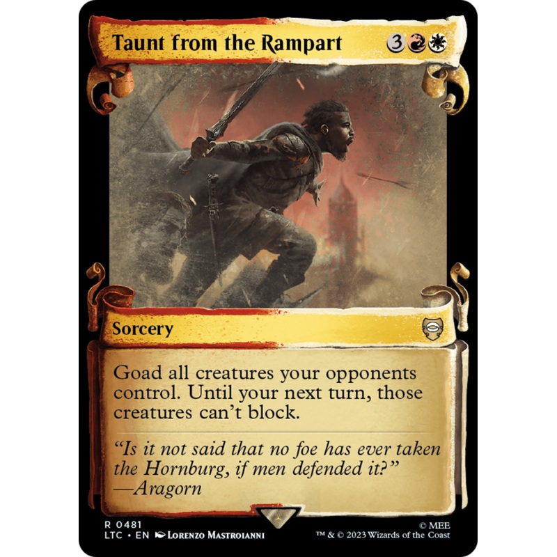 Taunt from the Rampart [The Lord of the Rings: Tales of Middle-Earth Commander Showcase Scrolls]