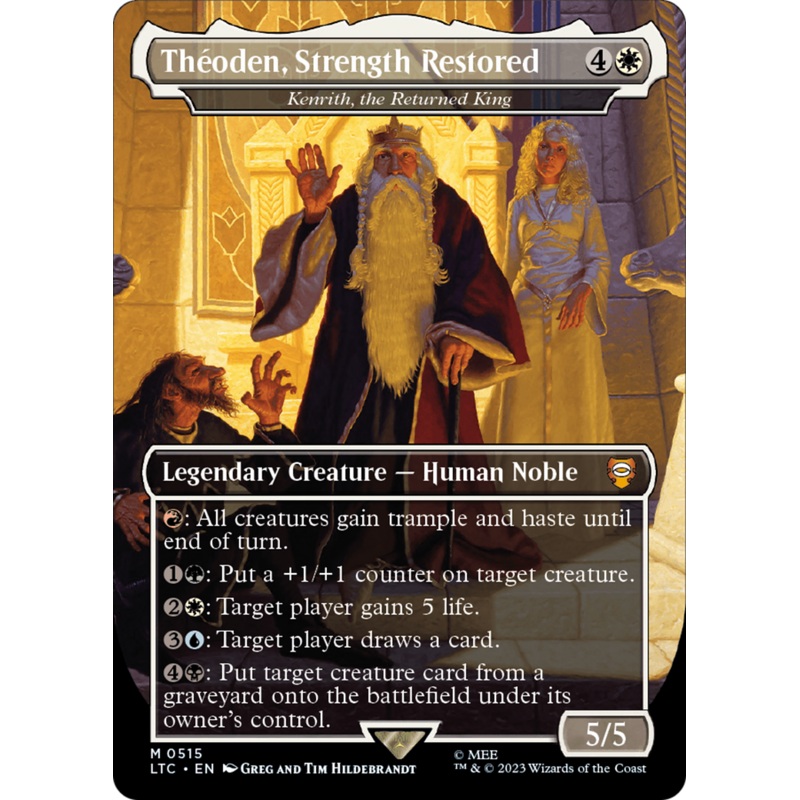 Theoden, Strength Restored - Kenrith, the Returned King (Borderless) [The Lord of the Rings: Tales of Middle-Earth Commander]