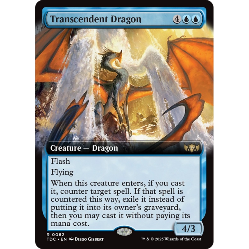 Transcendent Dragon (Extended Art) [Tarkir: Dragonstorm Commander]