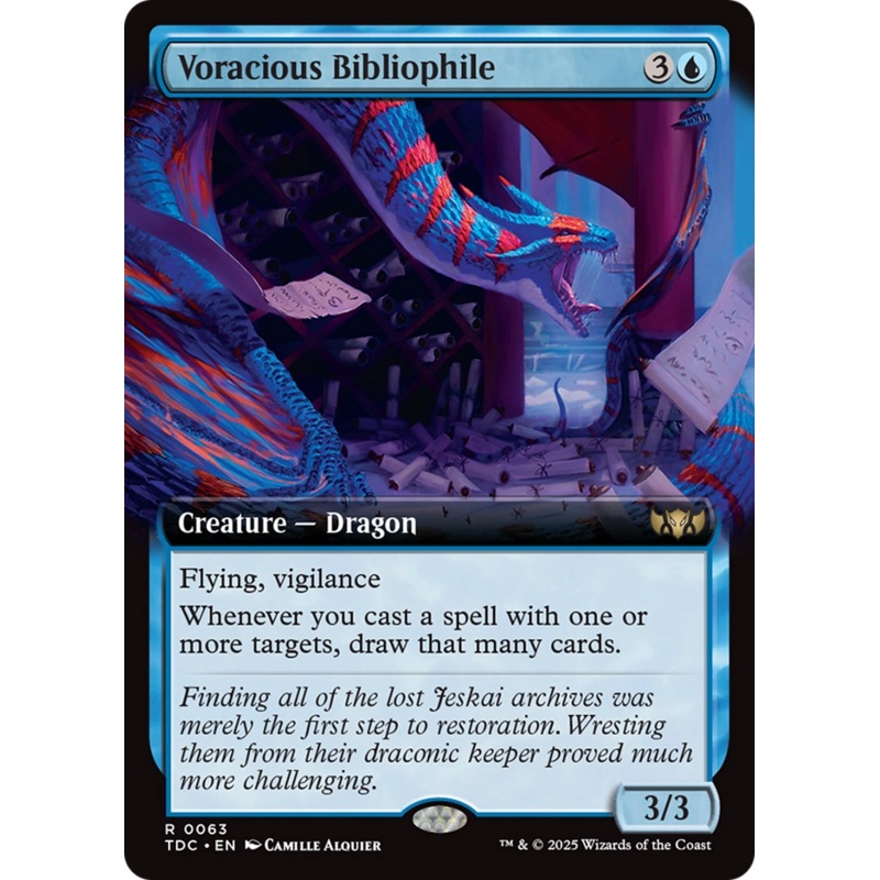 Voracious Bibliophile (Extended Art) [Tarkir: Dragonstorm Commander]