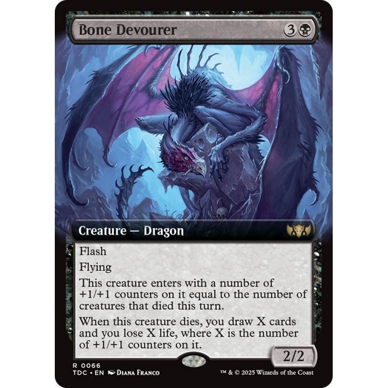 Bone Devourer (Extended Art) [Tarkir: Dragonstorm Commander]