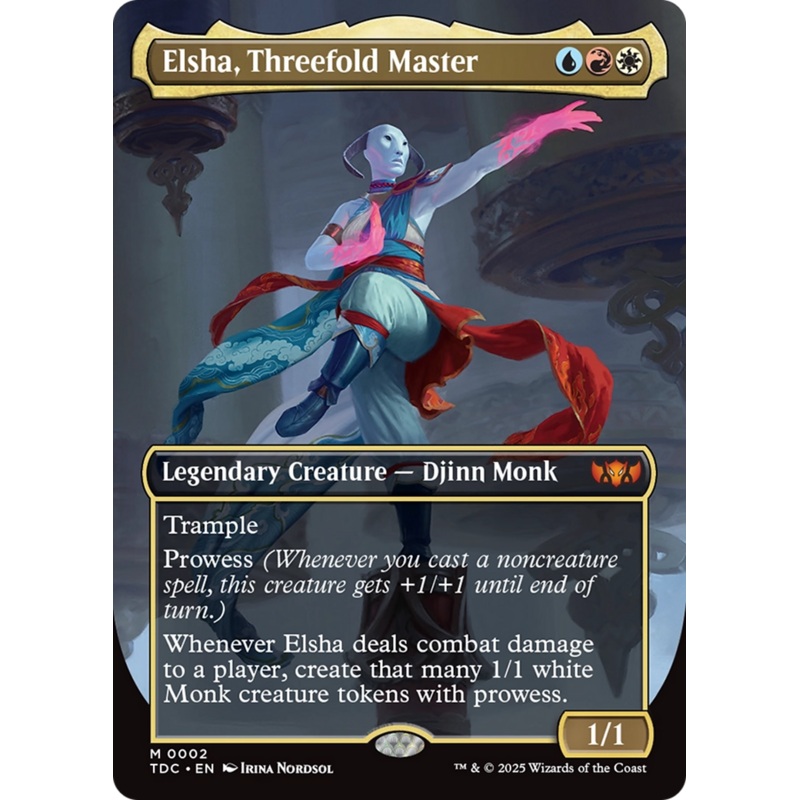 Elsha, Threefold Master (Borderless) [Tarkir: Dragonstorm Commander]