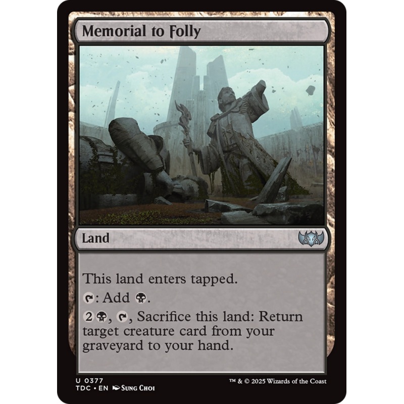 Memorial to Folly [Tarkir: Dragonstorm Commander]