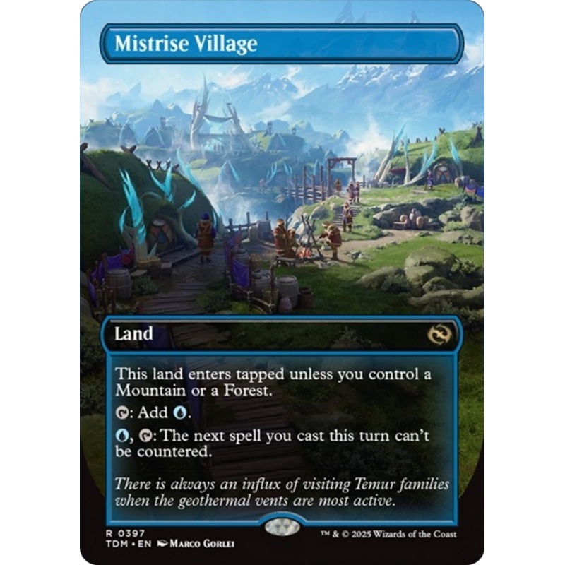 Mistrise Village (Borderless) [Tarkir: Dragonstorm]