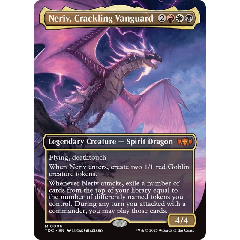 Neriv, Crackling Vanguard (Borderless) [Tarkir: Dragonstorm Commander]