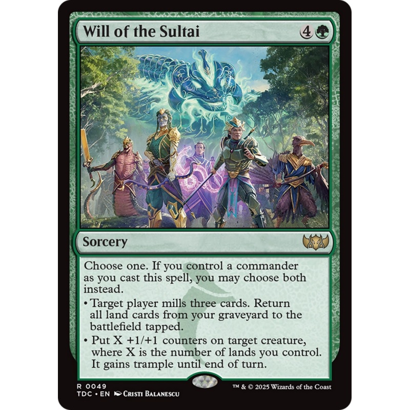 Will of the Sultai [Tarkir: Dragonstorm Commander]