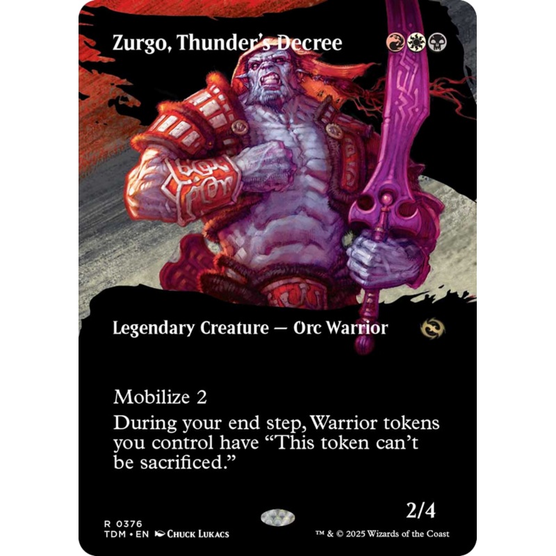 Zurgo, Thunder's Decree (Borderless) [Tarkir: Dragonstorm]