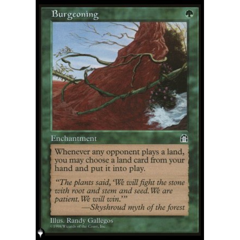 Burgeoning [The List]