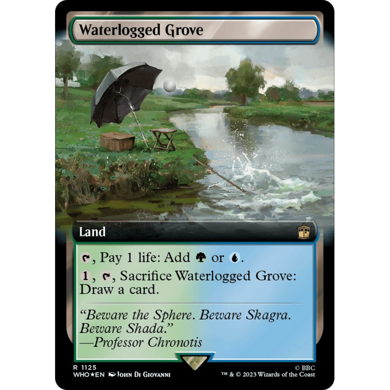 Waterlogged Grove (Extended Art) (Surge Foil) [Doctor Who]