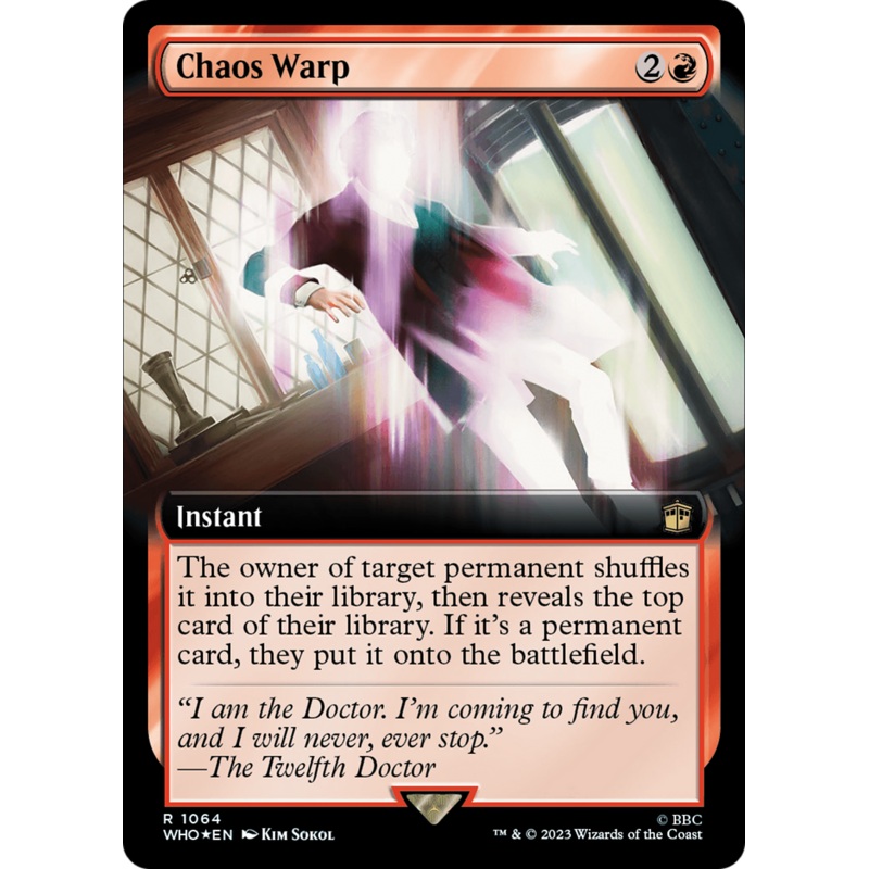 Chaos Warp (Extended Art) (Surge Foil) [Doctor Who]